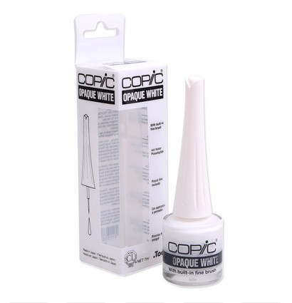 Покрывные белила Copic Opaque White с кисточкой, 7 мл