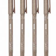 Набор капиллярных линеров Copic Multiliner 4 штуки коричневого цвета (перо 0.05 - 0.5 мм) - Набор капиллярных линеров Copic Multiliner 4 штуки коричневого цвета (0.05 - 0.5 мм) купить в магазине для художников Copic.Club с доставкой по всему миру