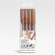 Набор капиллярных линеров Copic Multiliner 4 штуки коричневого цвета (перо 0.05 - 0.5 мм) - Набор капиллярных линеров Copic Multiliner 4 штуки коричневого цвета (0.05 - 0.5 мм) купить в магазине для художников Copic.Club с доставкой по всему миру